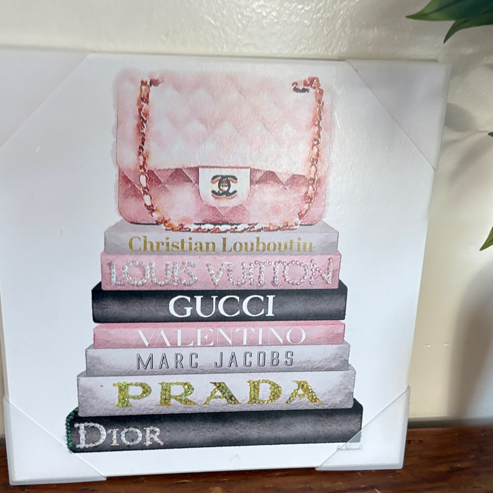 CHANEL Pink Quilted Flap Bag Art Print